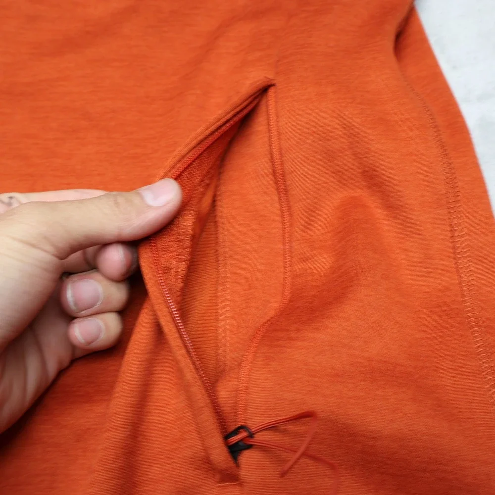 North Face Canyonlands Hoodie Mens Large Orange Fleece Full Zip Outdoor Gorpcore